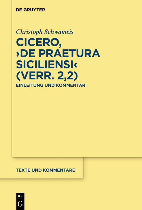 Cicero >De praetura Siciliensi< (Verr. 22)
