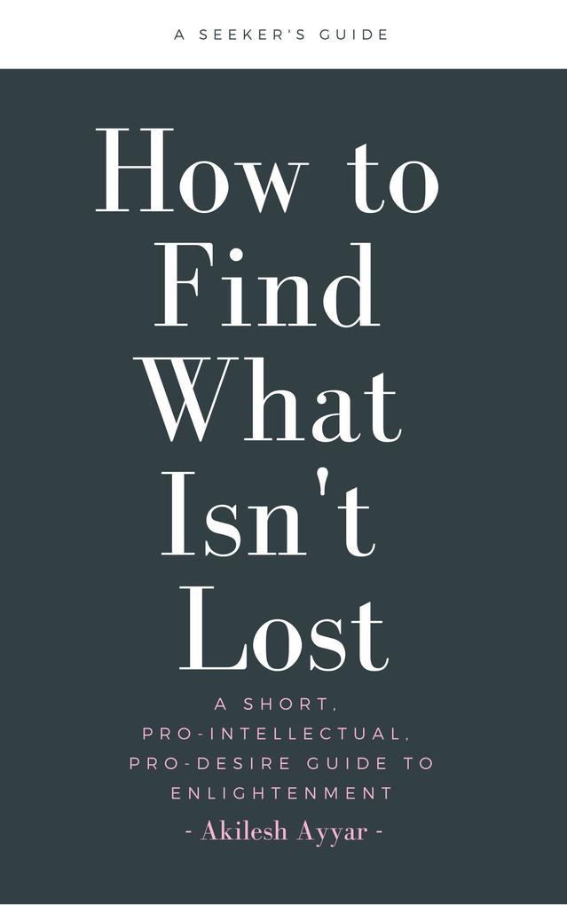 How to Find What Isn‘t Lost: A Short Pro-Intellectual Pro-Desire Guide to Enlightenment