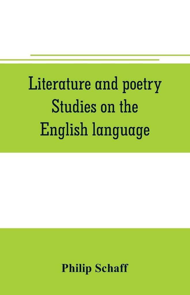 Literature and poetry. Studies on the English language; the poetry of the Bible; the Dies irae; the Stabat Mater; the hymns of St. Bernard; theuniversity ancient and modern; Dante Alighieri; the Divina commedia