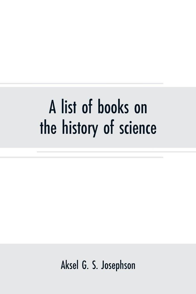A list of books on the history of science