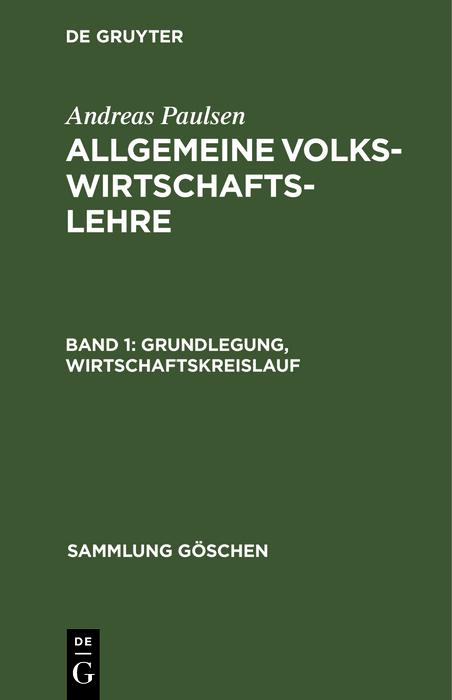 Grundlegung Wirtschaftskreislauf