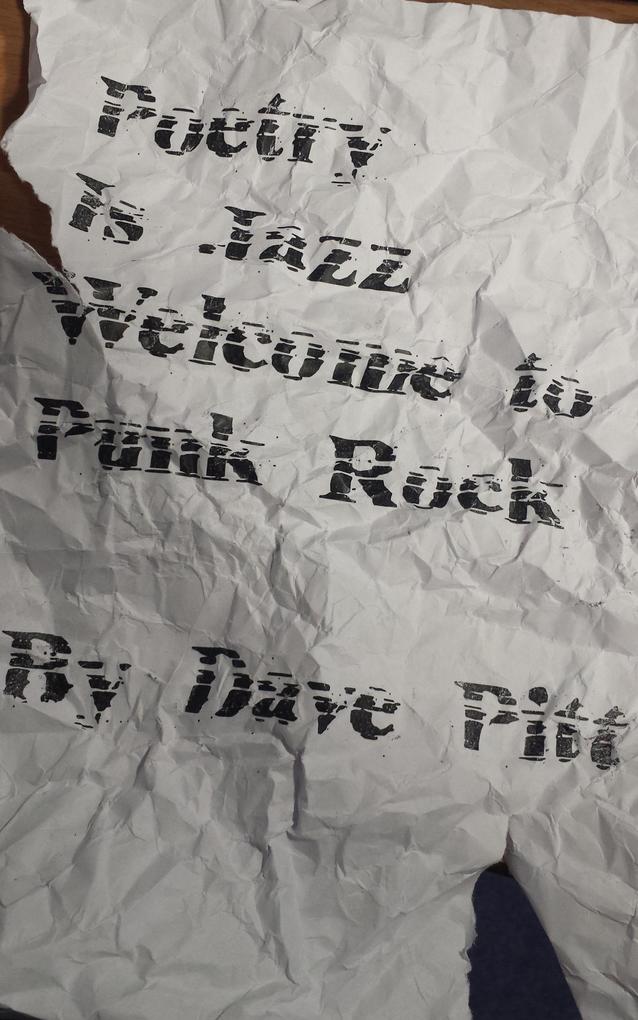 Poetry Is Jazz. Welcome To Punk Rock