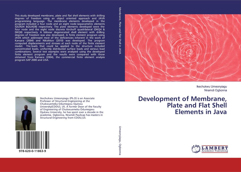 Development of Membrane Plate and Flat Shell Elements in Java