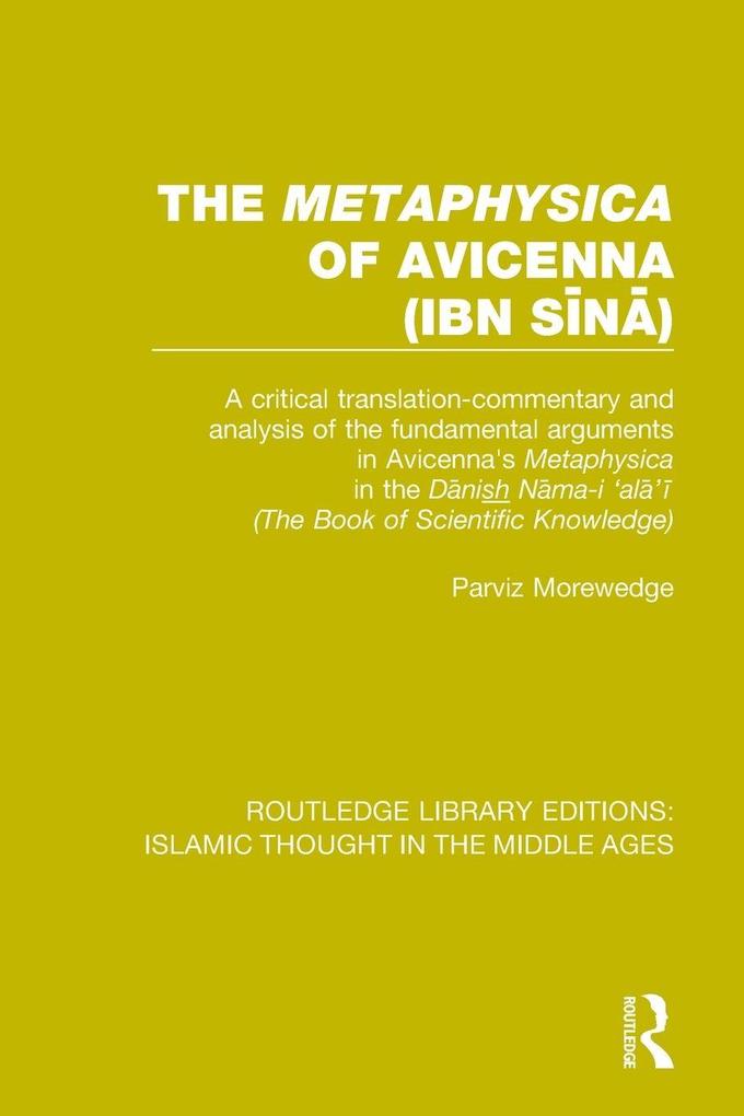 The 'Metaphysica' of Avicenna (ibn Sn)