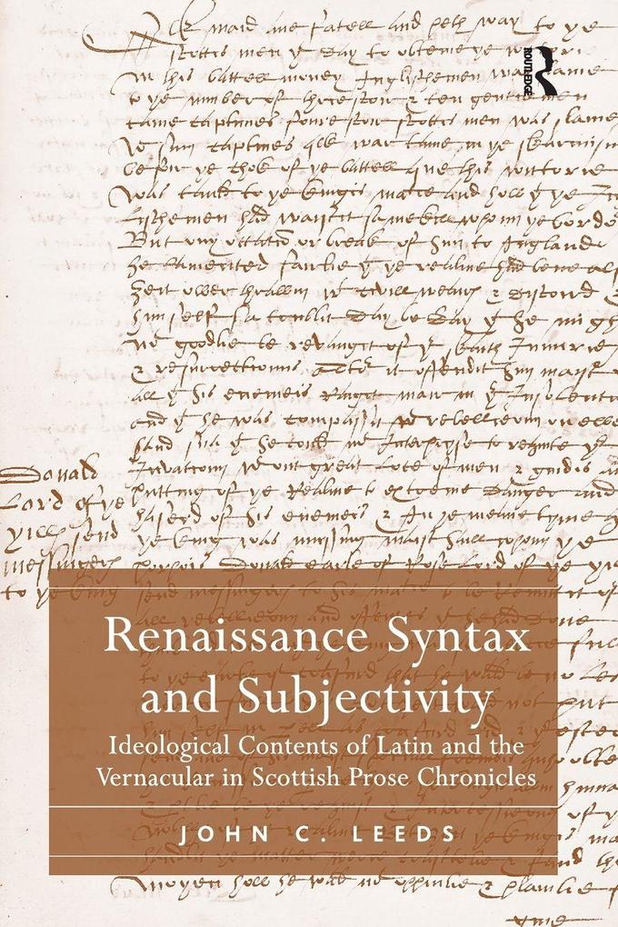 Renaissance Syntax and Subjectivity