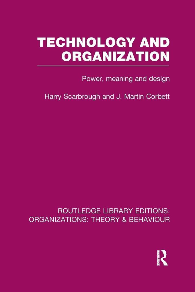 Technology and Organization (RLE