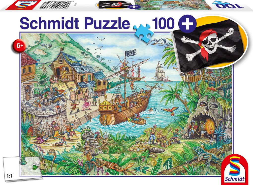 Image of Schmidt 56330 - In der Piratenbucht, inklusive Piratenflagge, Puzzle, 100 Teile