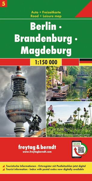 freytag & berndt Straßenkarte Berlin - Brandenburg - Magdeburg 1:150.000