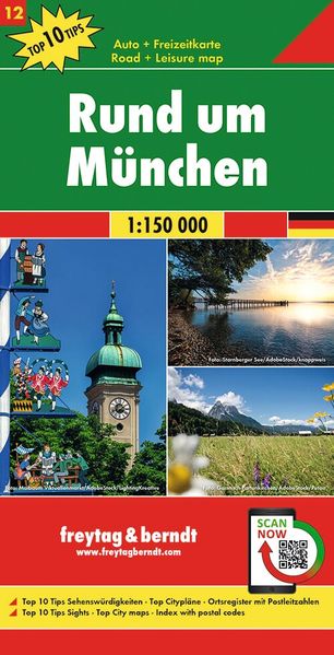 freytag & berndt Straßenkarte Rund um München 1:150.000