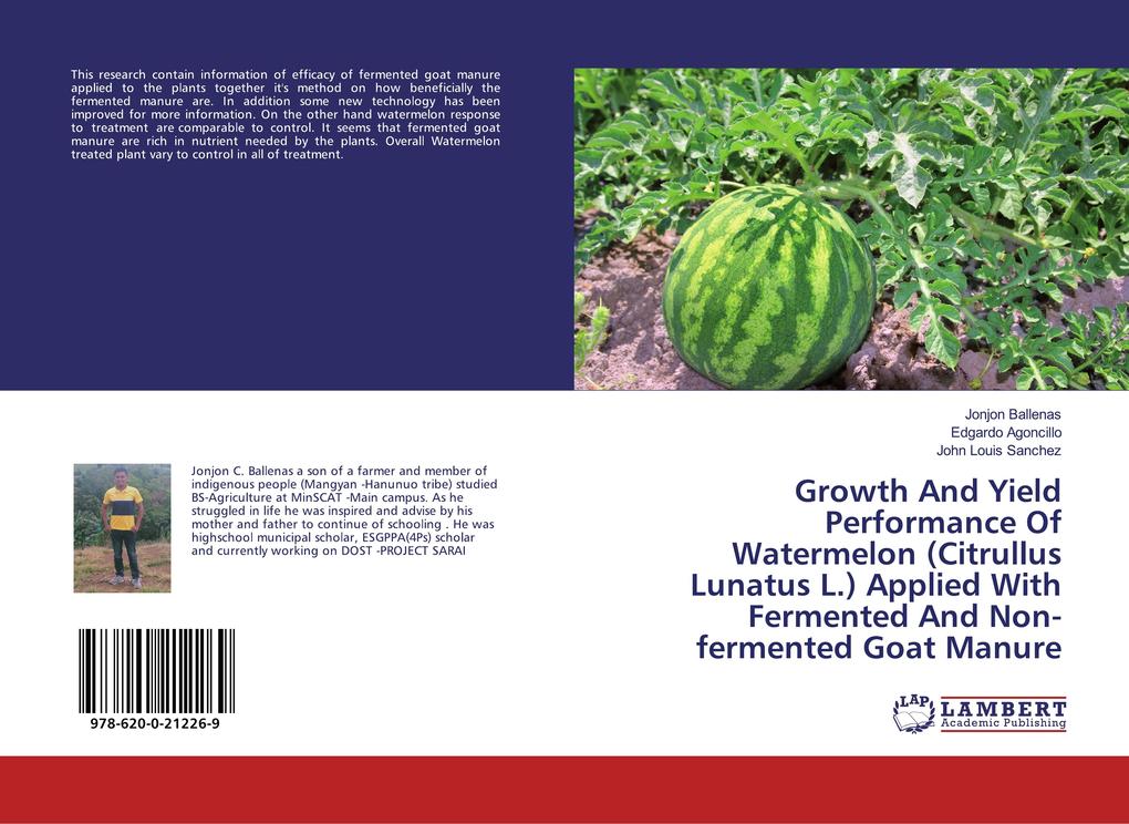 Growth And Yield Performance Of Watermelon (Citrullus Lunatus L.) Applied With Fermented And Non-fermented Goat Manure