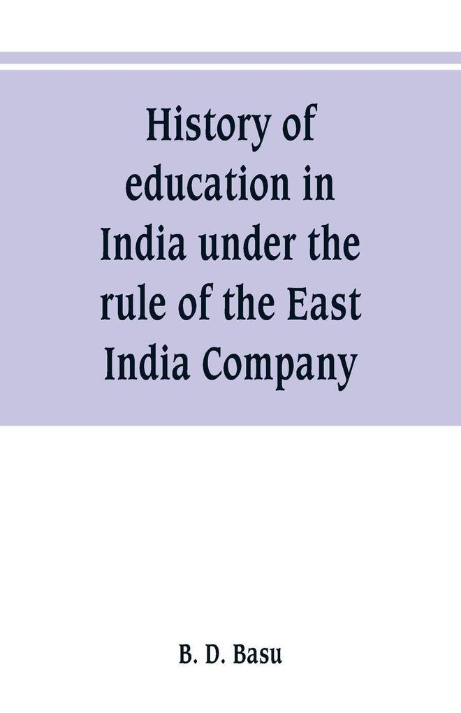 History of education in India under the rule of the East India Company