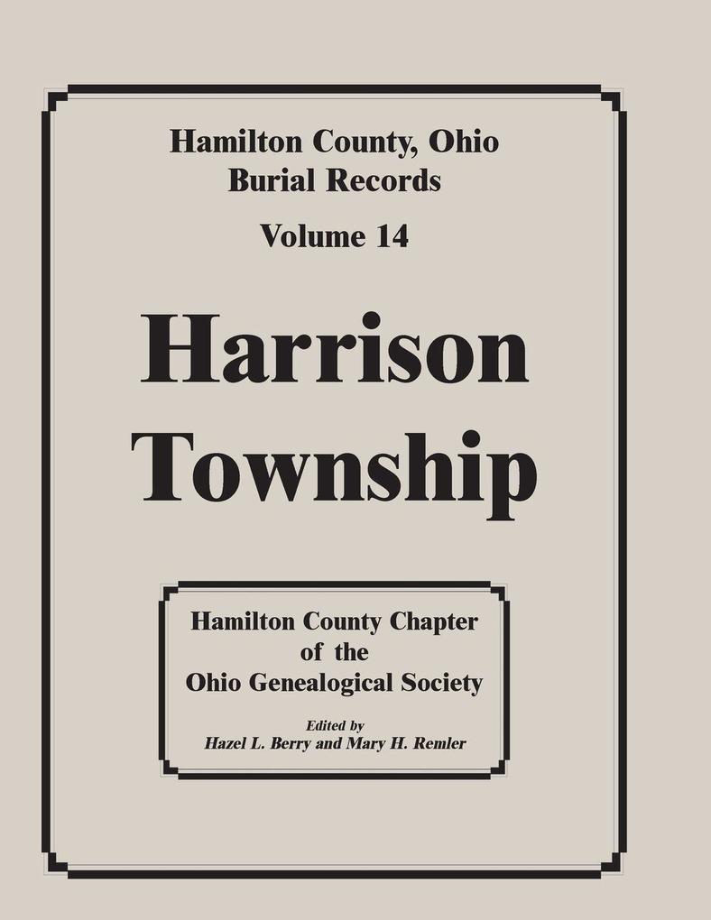 Hamilton County Ohio Burial Records Volume 14