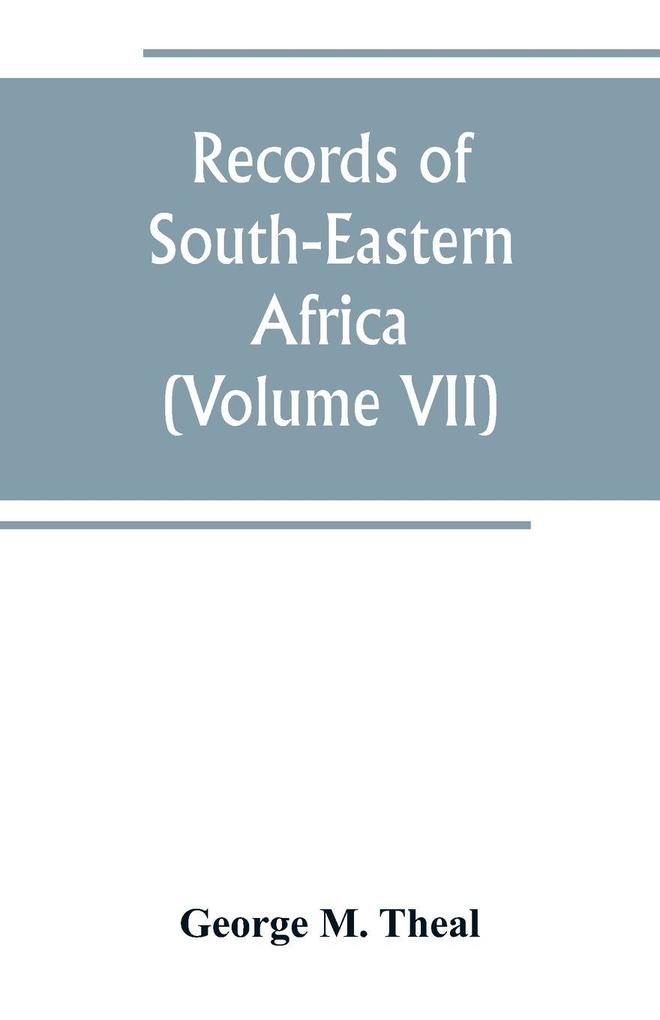 Records of South-Eastern Africa