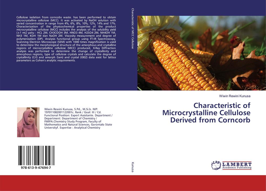 Characteristic of Microcrystalline Cellulose Derived from Corncorb