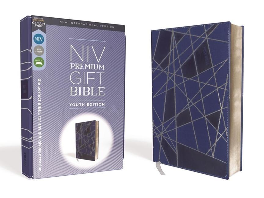 Niv Premium Gift Bible Youth Edition Leathersoft Blue Red Letter Edition Comfort Print
