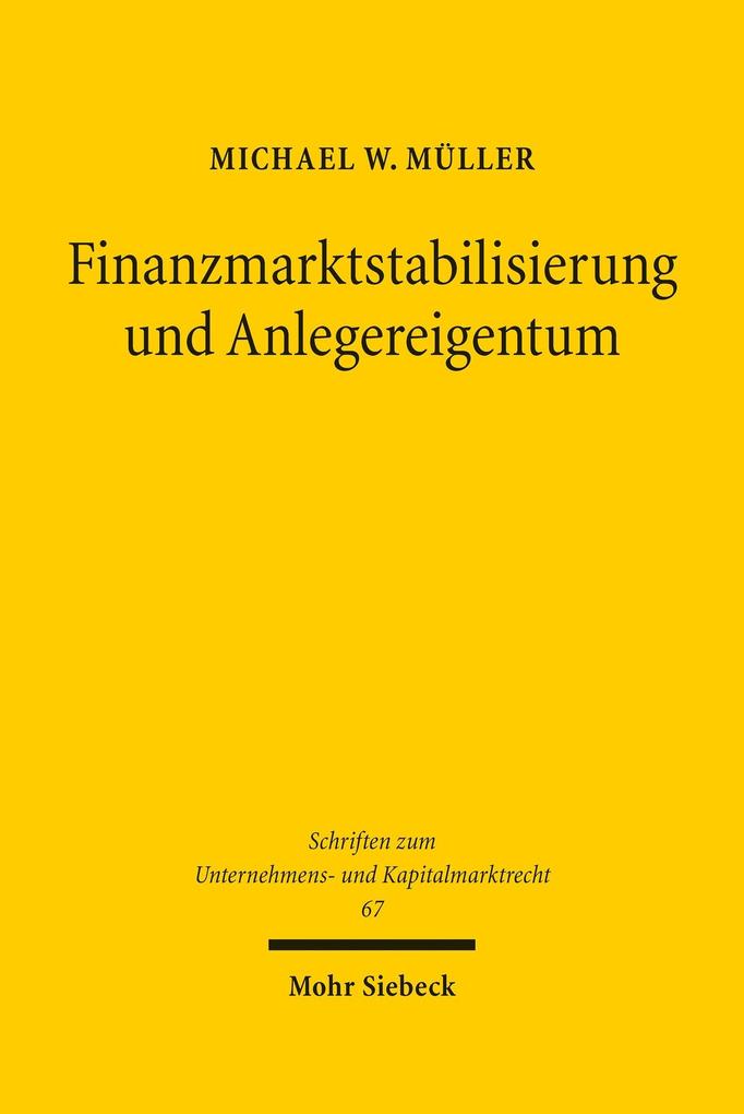 Finanzmarktstabilisierung und Anlegereigentum