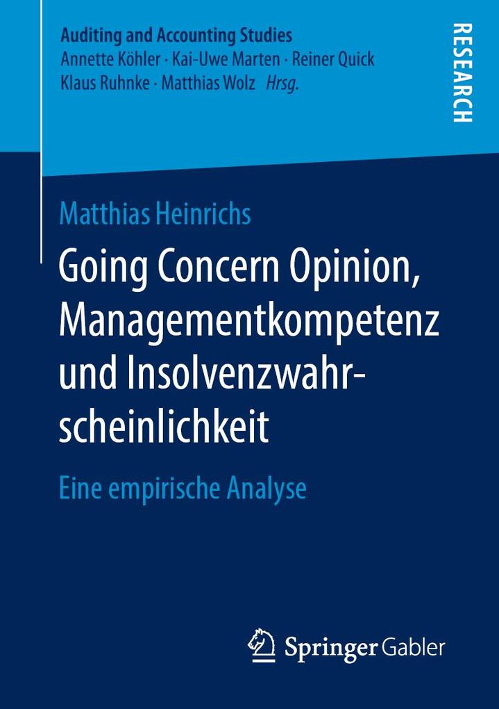Going Concern Opinion Managementkompetenz und Insolvenzwahrscheinlichkeit