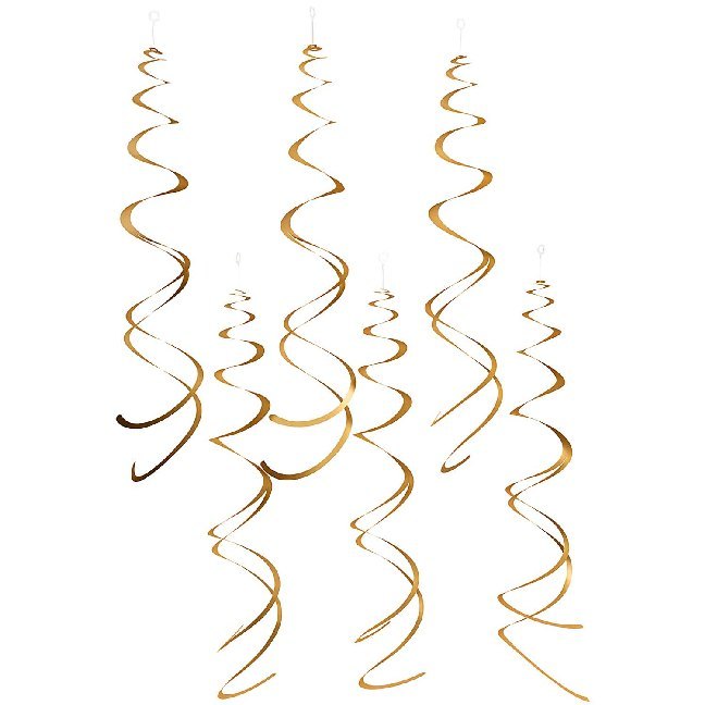 Spiral Luftschlangen Gold Matt