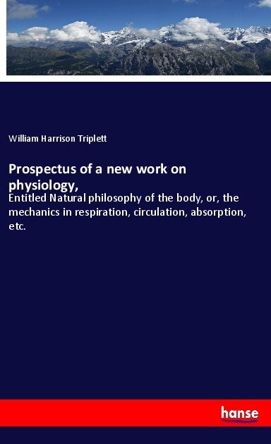Prospectus of a new work on physiology