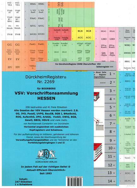 DürckheimRegister® VSV HESSEN (2019) BOORBERG Verlag