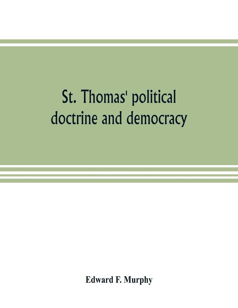 St. Thomas' political doctrine and democracy