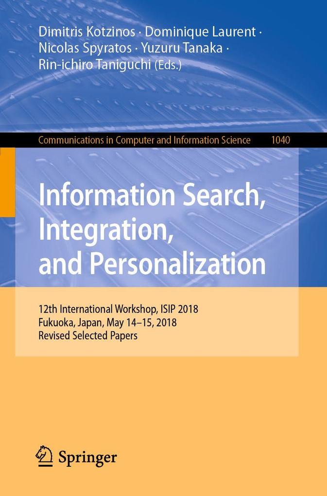 Information Search Integration and Personalization