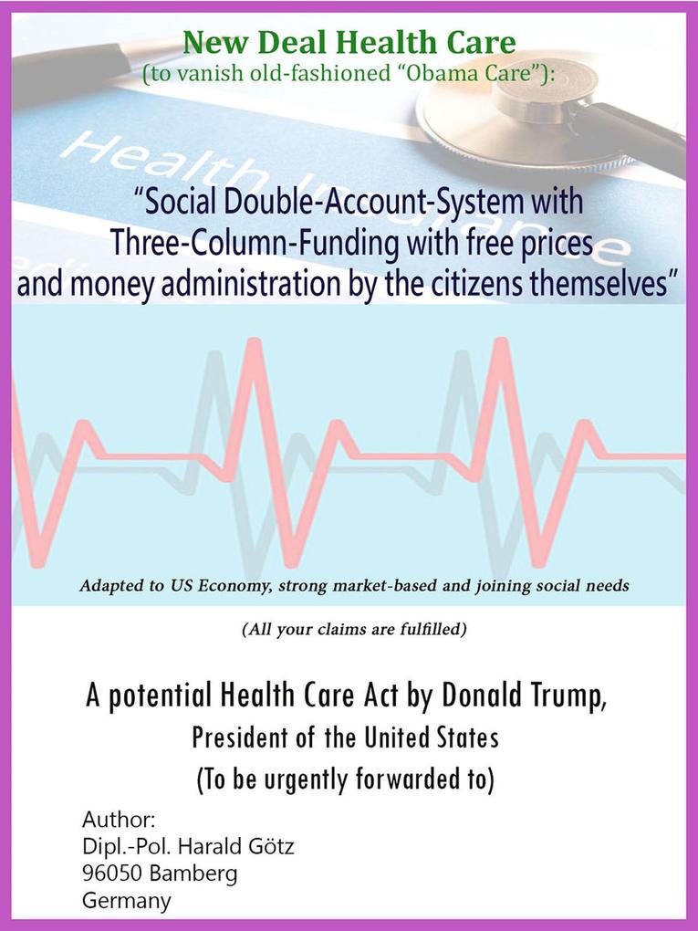 Social Double-Account-System with Three-Column-Funding with free prices and money administration by the citizens themselves Adapted to US Economy strong market-based and joining social needs (All your claims are fulfilled)