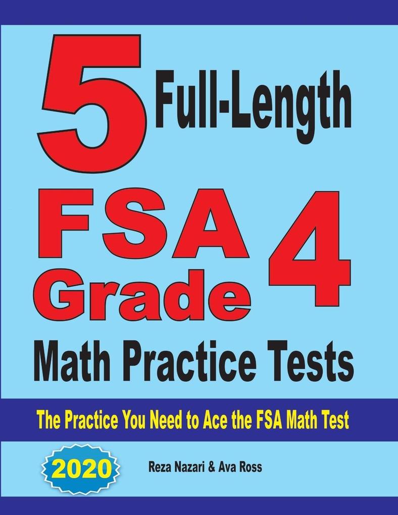 5 Full-Length FSA Grade 4 Math Practice Tests