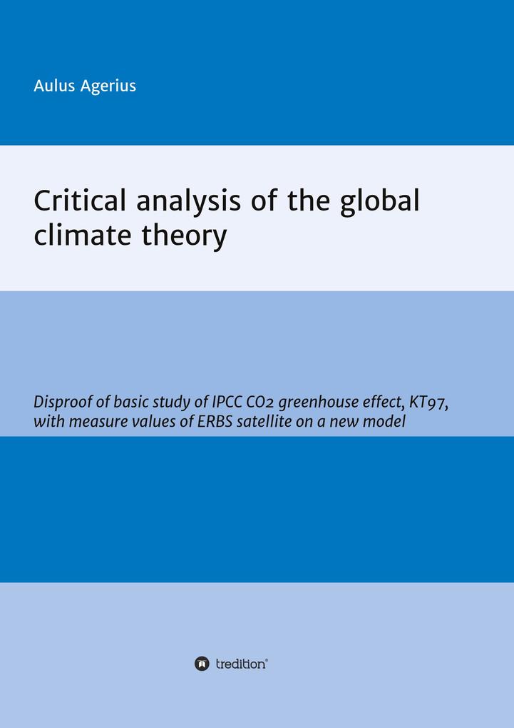 Image of Critical analysis of the global climate theory