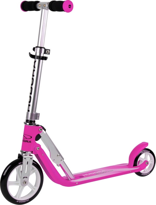 HUDORA 14201 - Little BigWheel Scooter Farbe: Magenta Aluminium-Roller für Kinder ab 3 Jahren