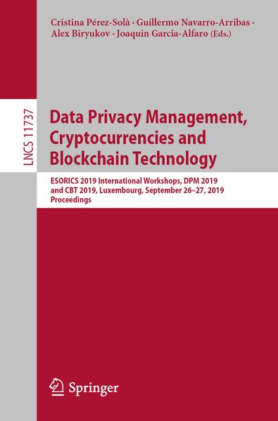 Data Privacy Management Cryptocurrencies and Blockchain Technology