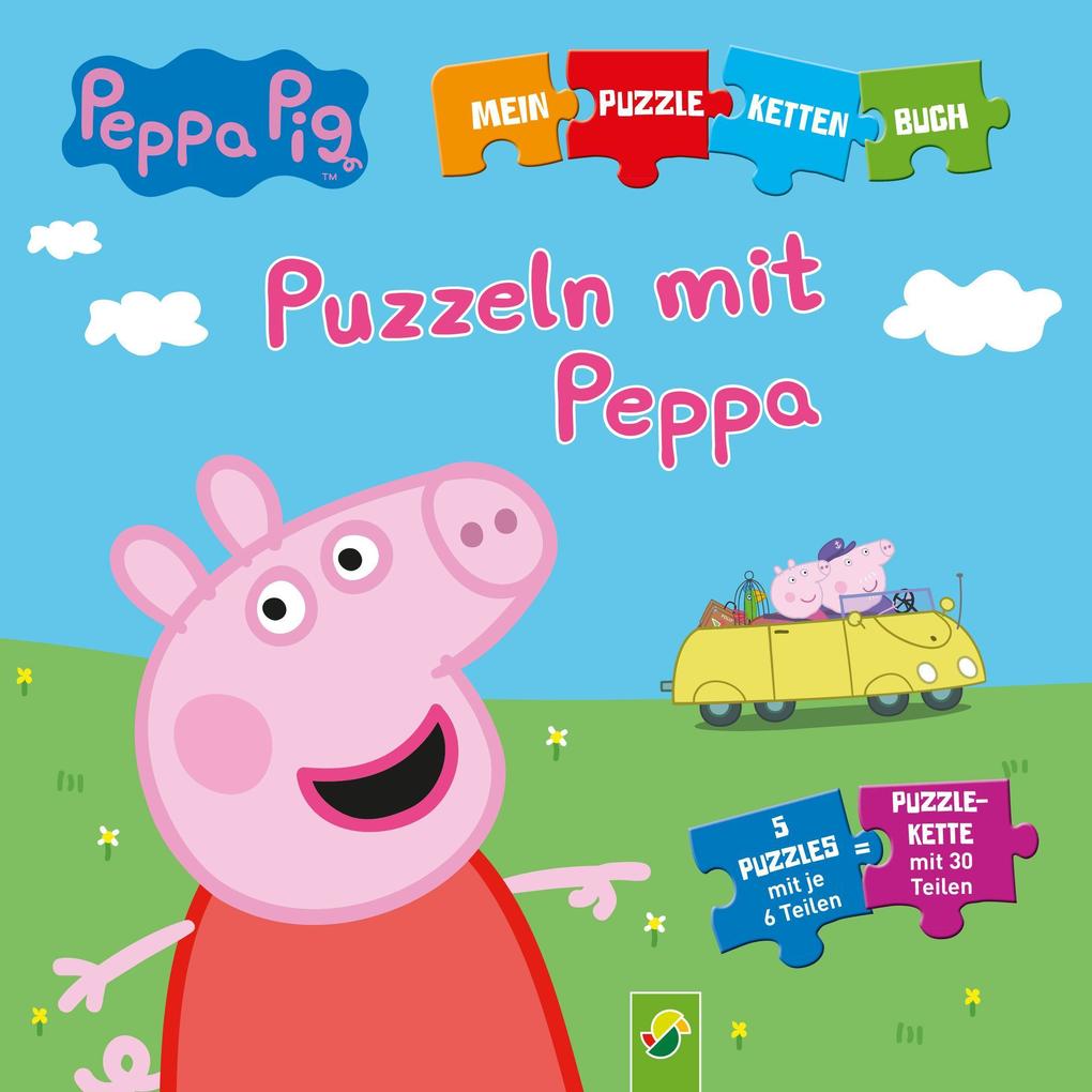 Image of Peppa Pig - Puzzeln mit Peppa. Puzzle-Ketten-Buch mit 5 Puzzles mit je 6 Teilen