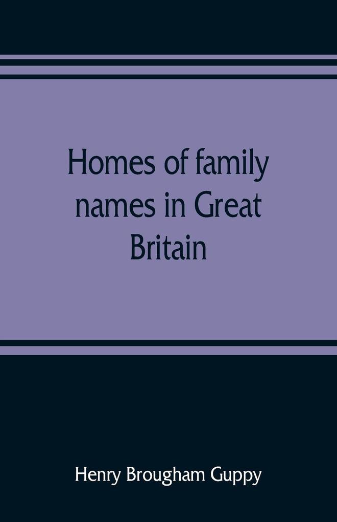 Homes of family names in Great Britain