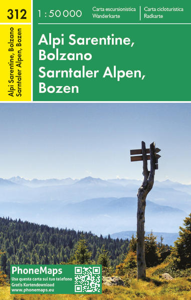 Sarntaler Alpen Bozen Wander - Radkarte 1 : 50 000
