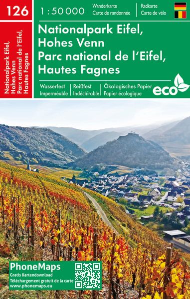 Nationalpark Eifel Hohes Venn Wander - Radkarte 1 : 50 000