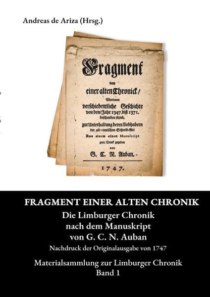 Image of Fragment einer alten Chronick