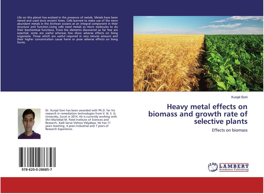 Heavy metal effects on biomass and growth rate of selective plants