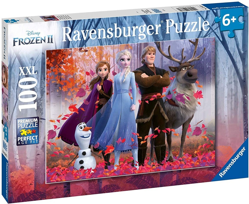 Ravensburger Kinderpuzzle - 12867 Magie des Waldes - Disney Frozen-Puzzle für Kinder ab 6 Jahren mit 100 Teilen im XXL-Format