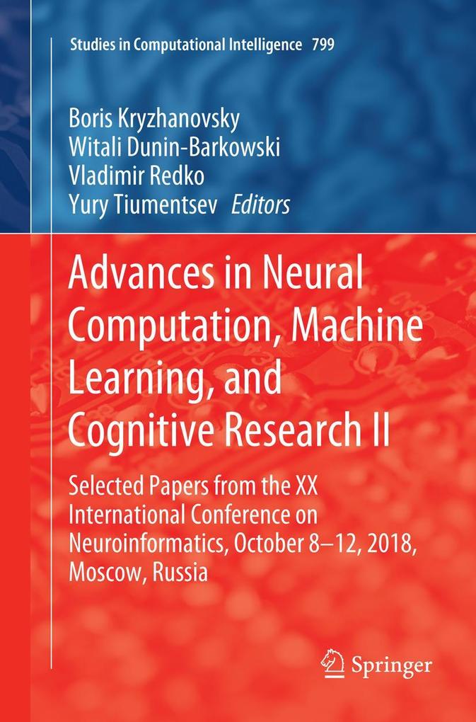 Advances in Neural Computation Machine Learning and Cognitive Research II