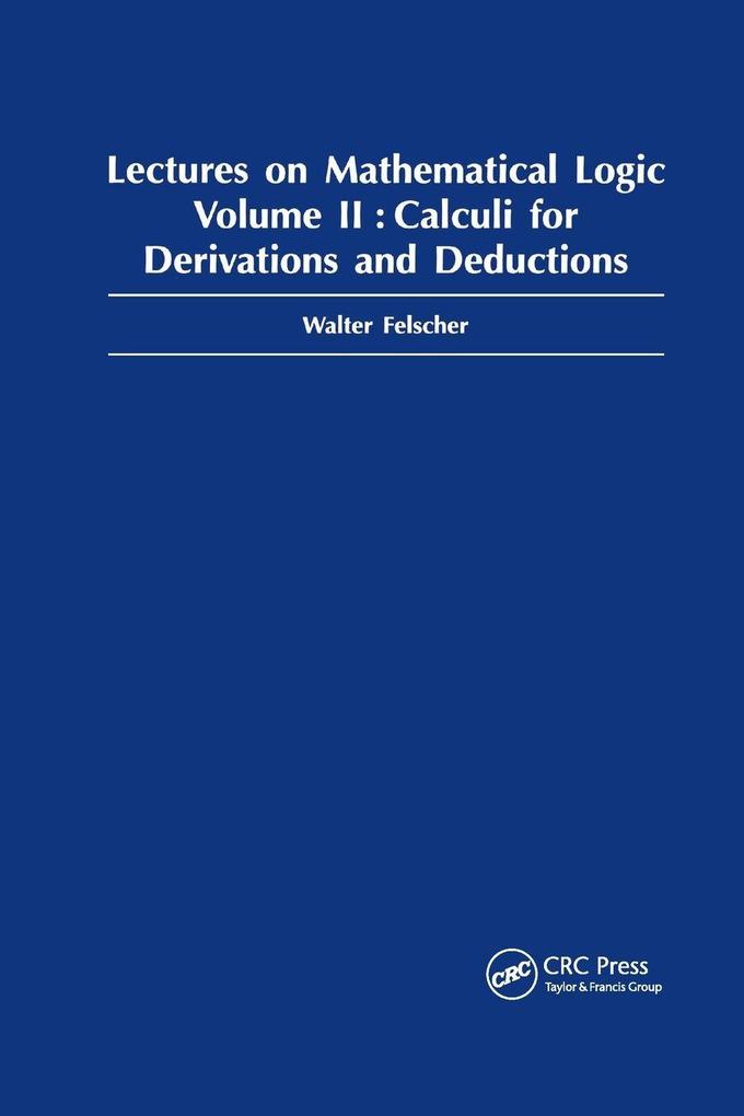 Lectures on Mathematical Logic Volume II