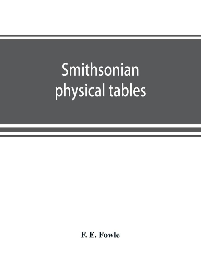 Smithsonian physical tables