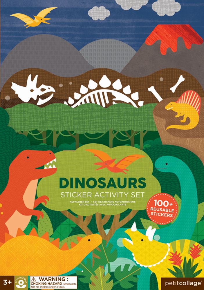 N-446 Dinosaurier 1 Bogen 27 x 18 cm Kinder Spielen Basteln Aufkleber Sticker