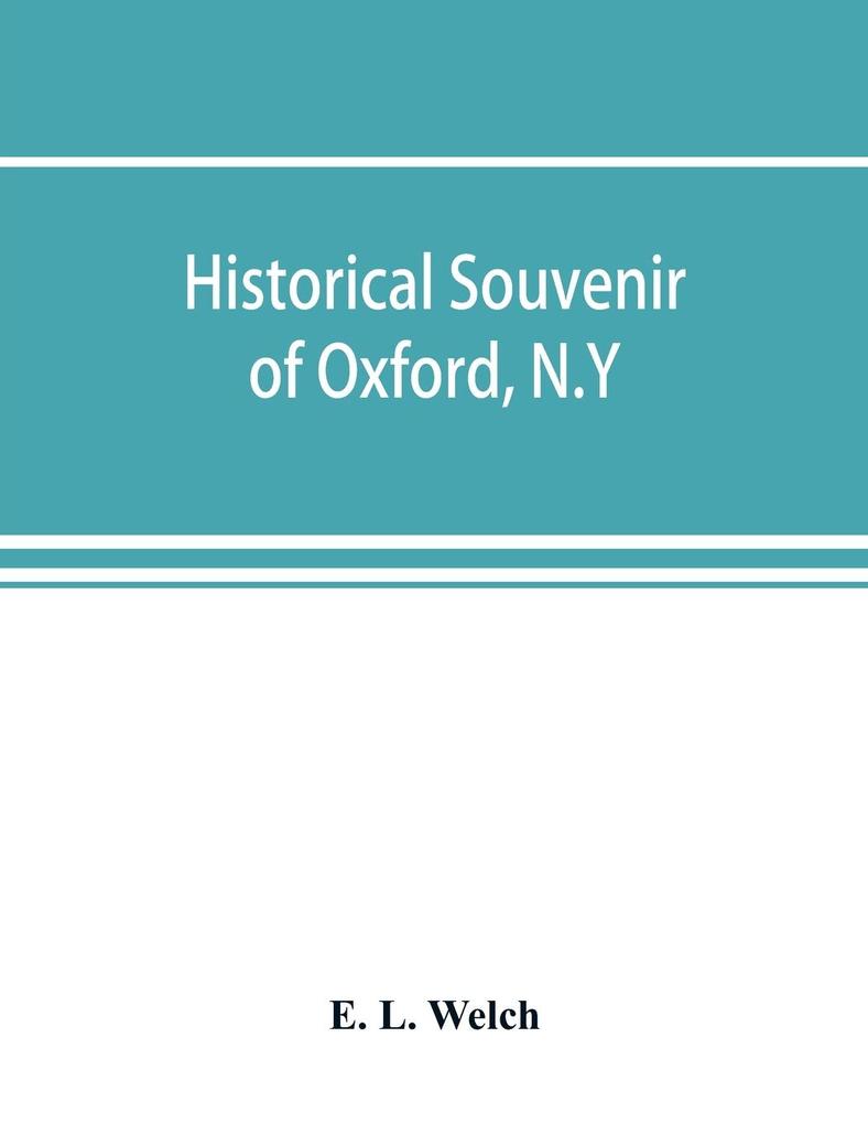 Historical souvenir of Oxford N.Y