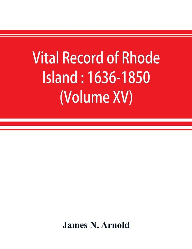 Vital record of Rhode Island