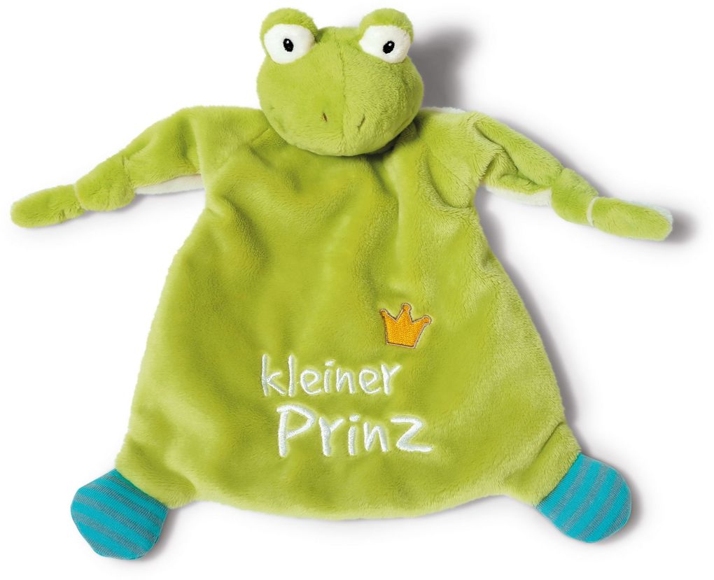 Image of "Schmusetuch Frosch ""kleiner Prinz"" 25x25cm"