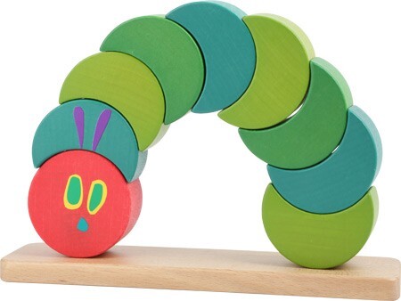 Image of small foot 11345 - Stapelspiel Raupe Nimmersatt aus Holz Balancierspiel und Motorikspielzeug