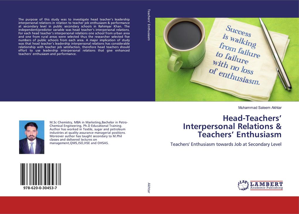 Head-Teachers' Interpersonal Relations & Teachers' Enthusiasm