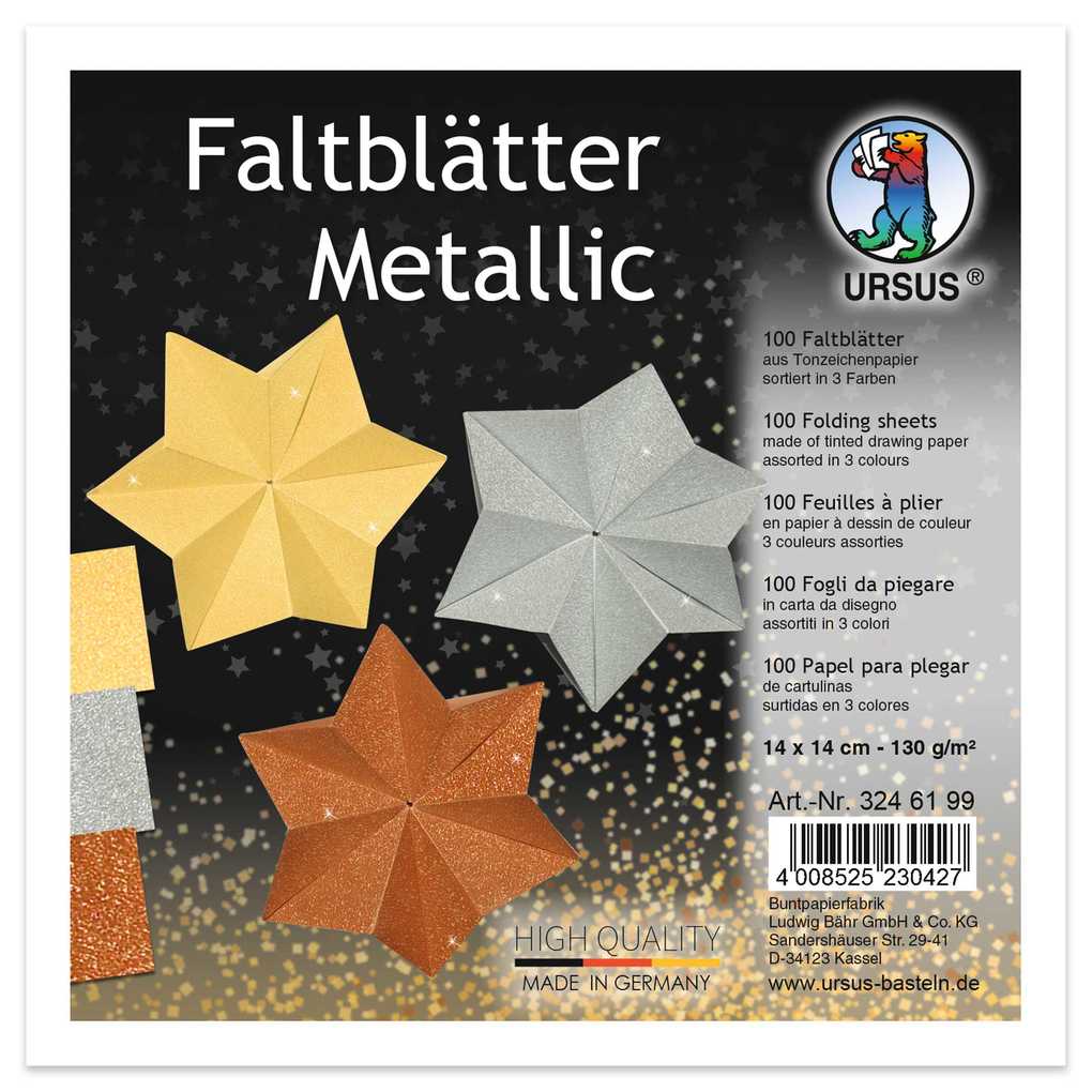 URSUS Faltblätter Faltblätter Metallic(130 g/m² 14 x 14 cm)