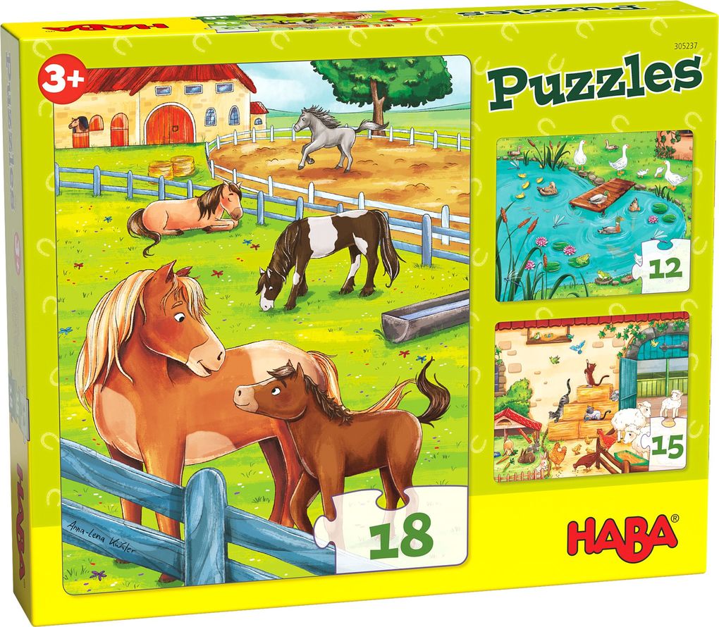 Image of HABA - Puzzles Bauernhoftiere