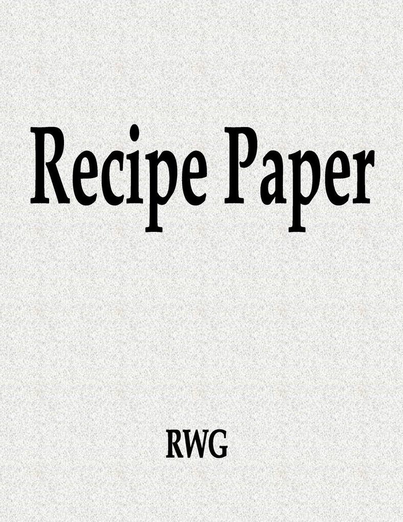 Recipe Paper